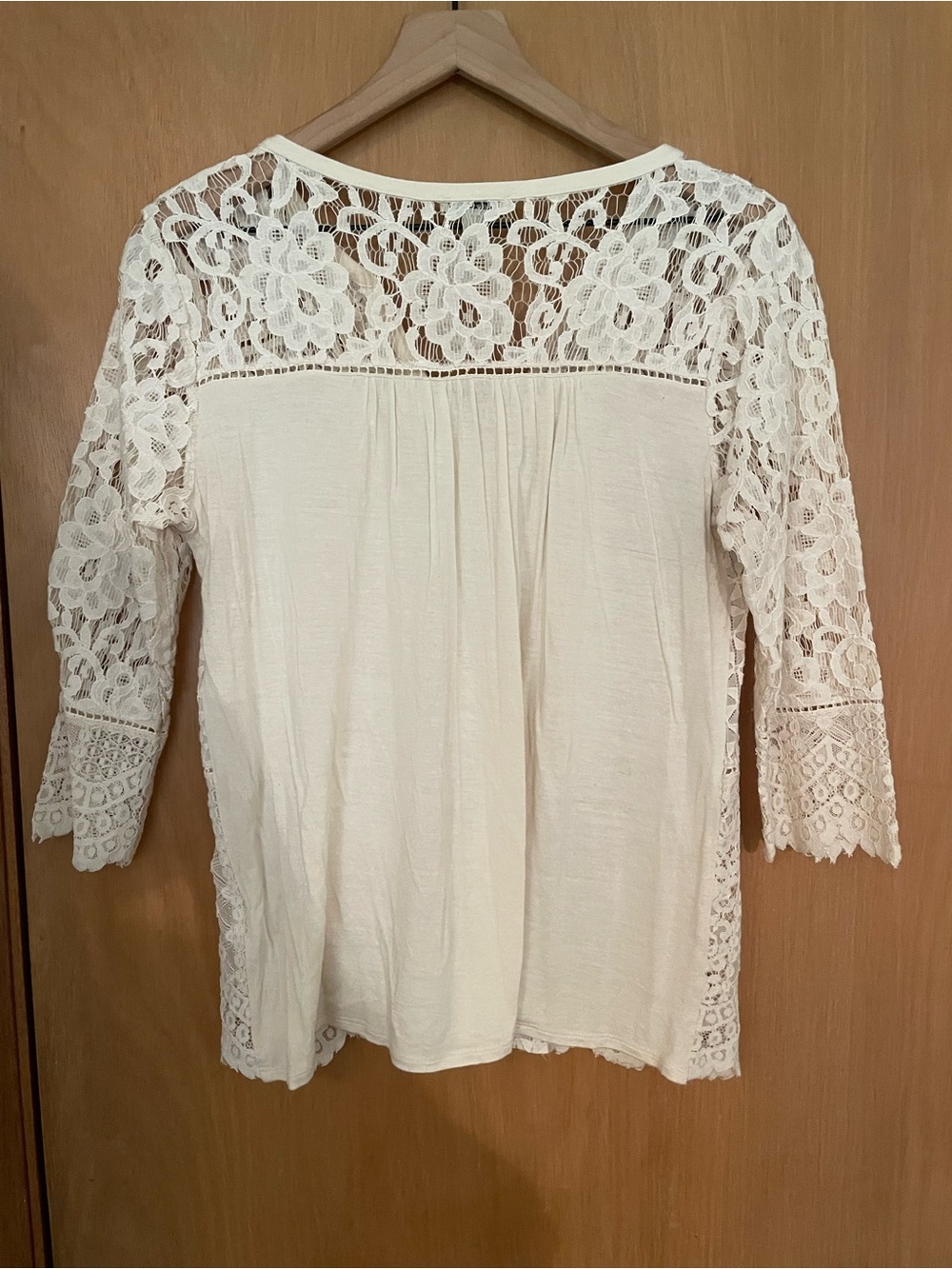 Lucky Brand Lace Knit Festival Summer Boho Top Size M - Picture 6 of 6